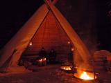 Evening snowshoe trip